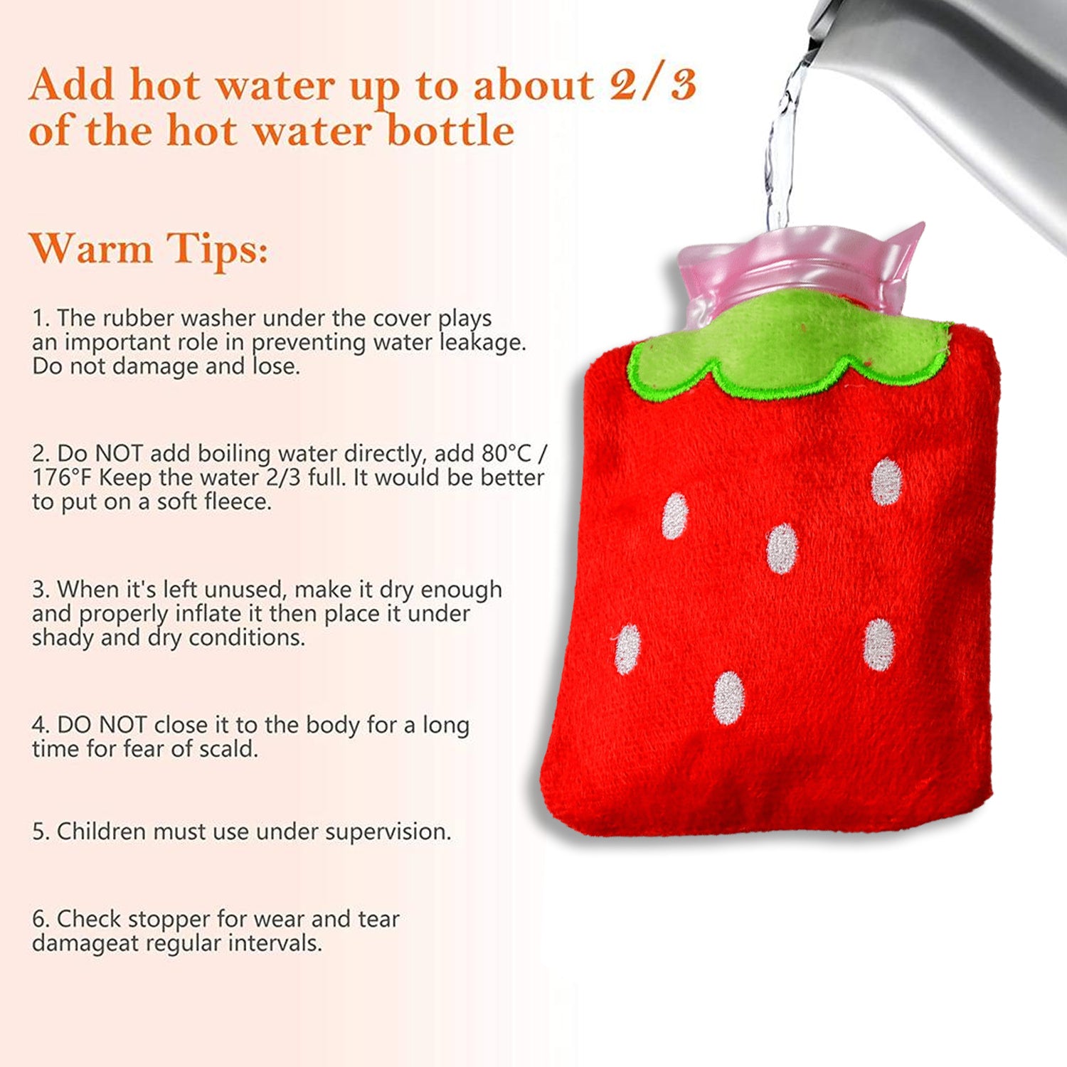 6516 Strawberry Small Hot Water Bag With Cover For Pain Relief Neck Shoulder Pain And Hand Feet Warmer Menstrual Cramps. 6516 Strawberry Small Hot Water Bag With Cover For Pain Relief Neck Shoulder Pain And Hand Feet Warmer Menstrual Cramps.
